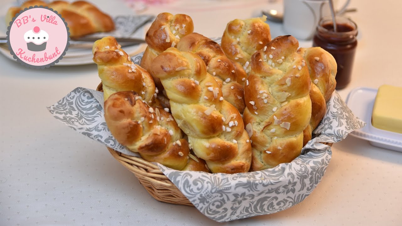 Kleine Hefez&ouml;pfchen - Hefezopf f&uuml;r den Kaffeetisch locker und luftig - &Ouml;rg&uuml; Pogaca -