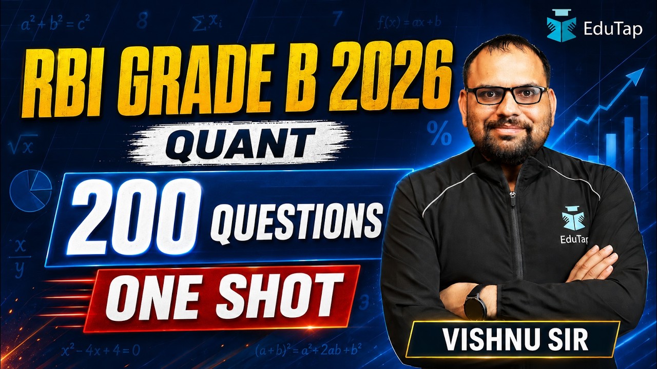RBI Grade B 2026 Quant : Top 200 Important Questions for Phase 1 Preparation