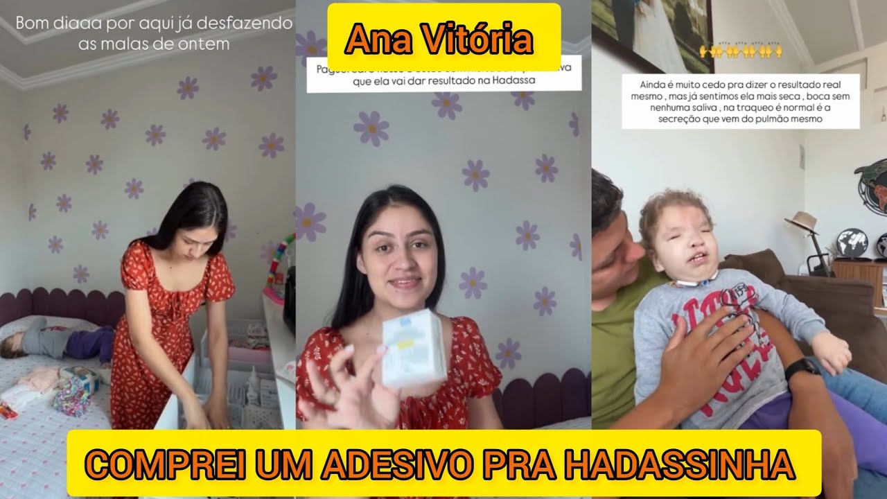 ANA VITÓRIA COMPROU UM ADESIVO PRA PARAR A SALIVAÇÃO DA HADASSINHA 