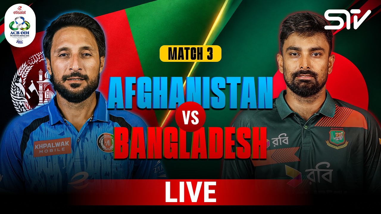 Live | Afghanistan vs Bangladesh | Match 3 | Afghanistan ODI Tri-Series 2026 | M9R1K