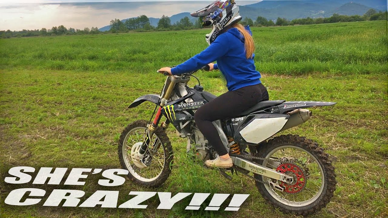 She Loves Dirt Bikes - Girl rides for the first time!