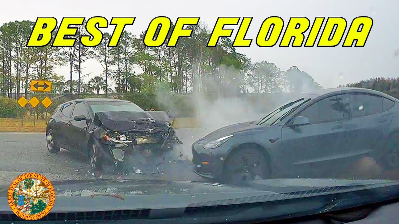 BEST OF FLORIDA DRIVERS 2023  |  40 Minutes of Road Rage, Accidents, Convenient Cop & More
