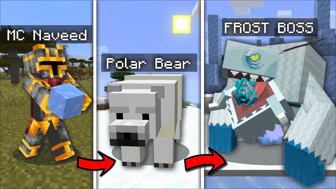 Minecraft LIFE AS UPGRADED ICE BEAR MOD / STAY AWAY FROM THIS DANGEROUS CREATURE !! Minecraft Mods
