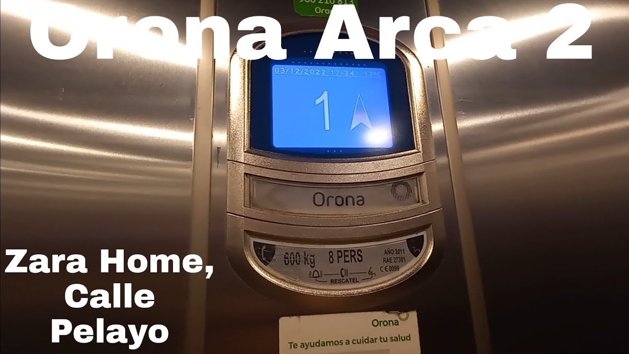 (2ª grabación) Ascensor Orona Arca 2 MRL del 2011 en Zara Home, Oviedo, España