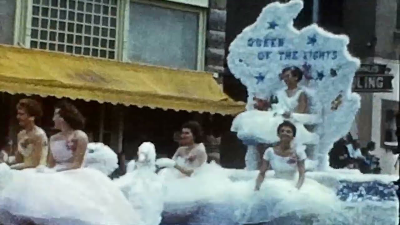 1959 Brillion WI Parade Vintage 8mm Film Found Footage Wisconsin Downtown Main Street Mid Century