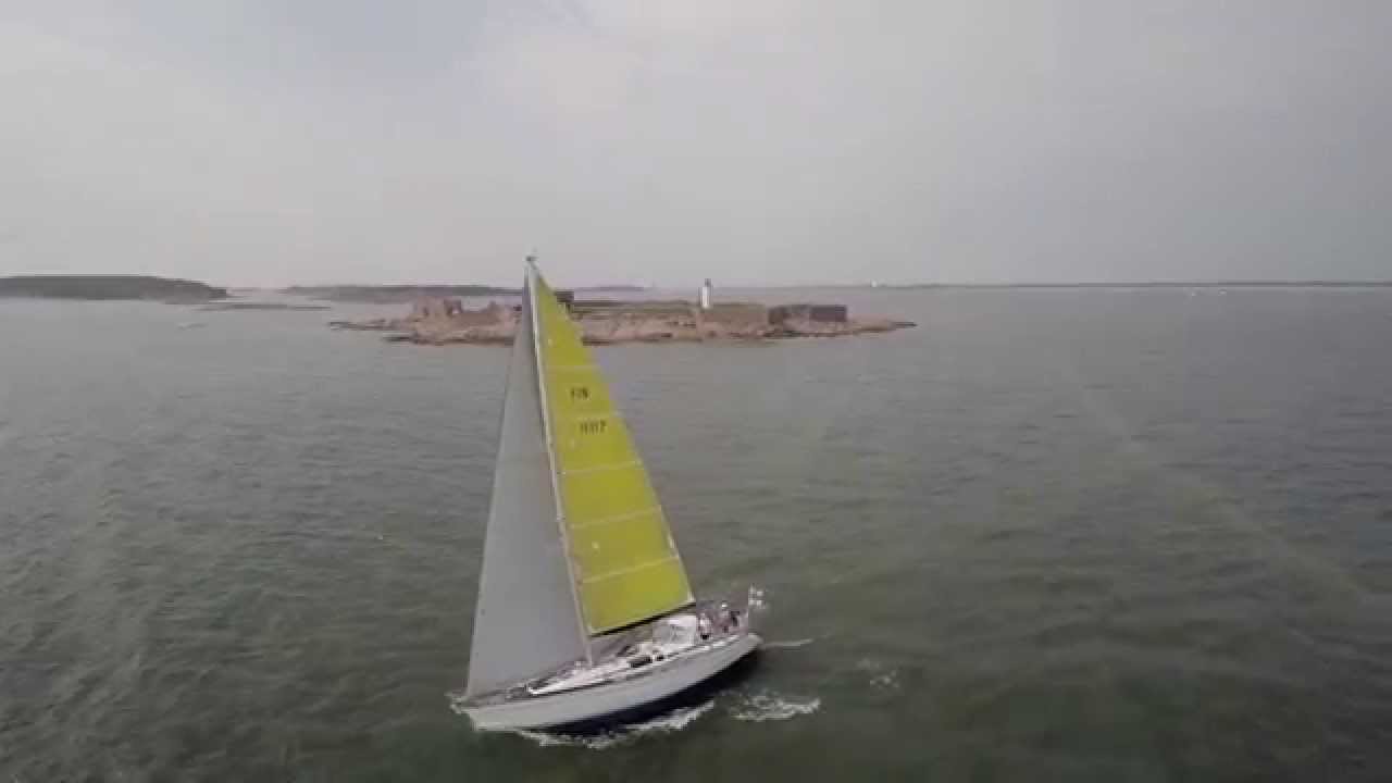 Swan 441 aerial video Hanko 2014