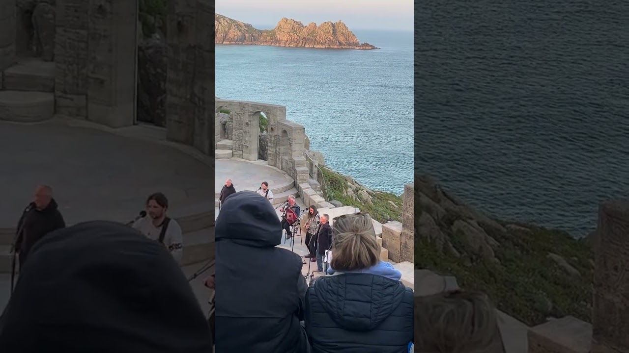 Fishermen friends singing at the Minack Theatre Cornwall