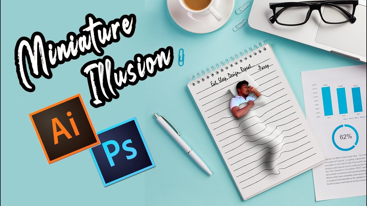How to do a simple miniature illusion? | Miniature Illusion | Illustrator | Photoshop