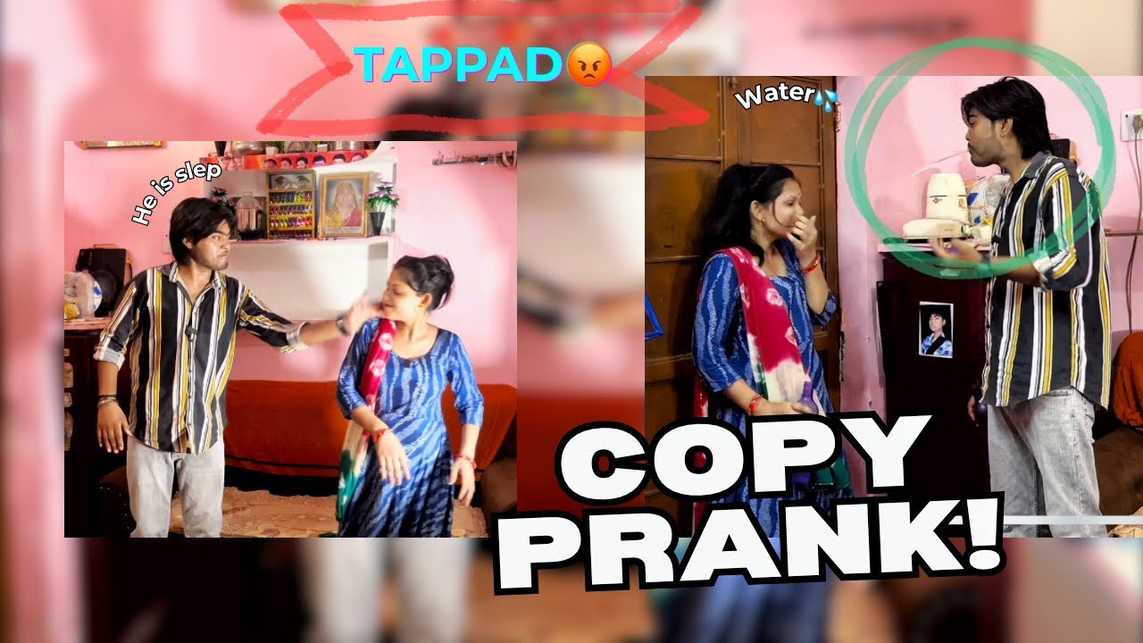 COPY WIFE TO HUSBAND 😜 Copy prank on Husband wife