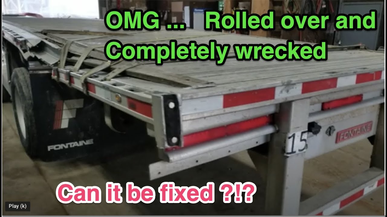 Rolled over and completely wrecked semi trailer. Can it be fixed ? CUT STRAIGHTEN WELD.... REPEAT