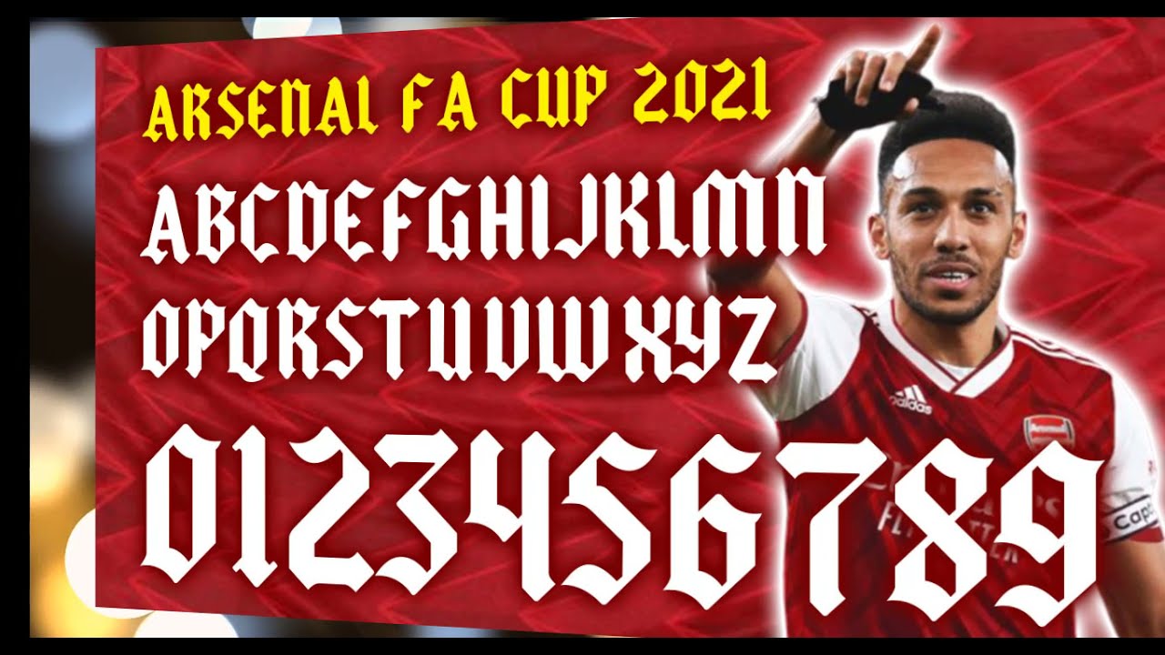 Free Download Font Jersey Arsenal FA Cup 2021