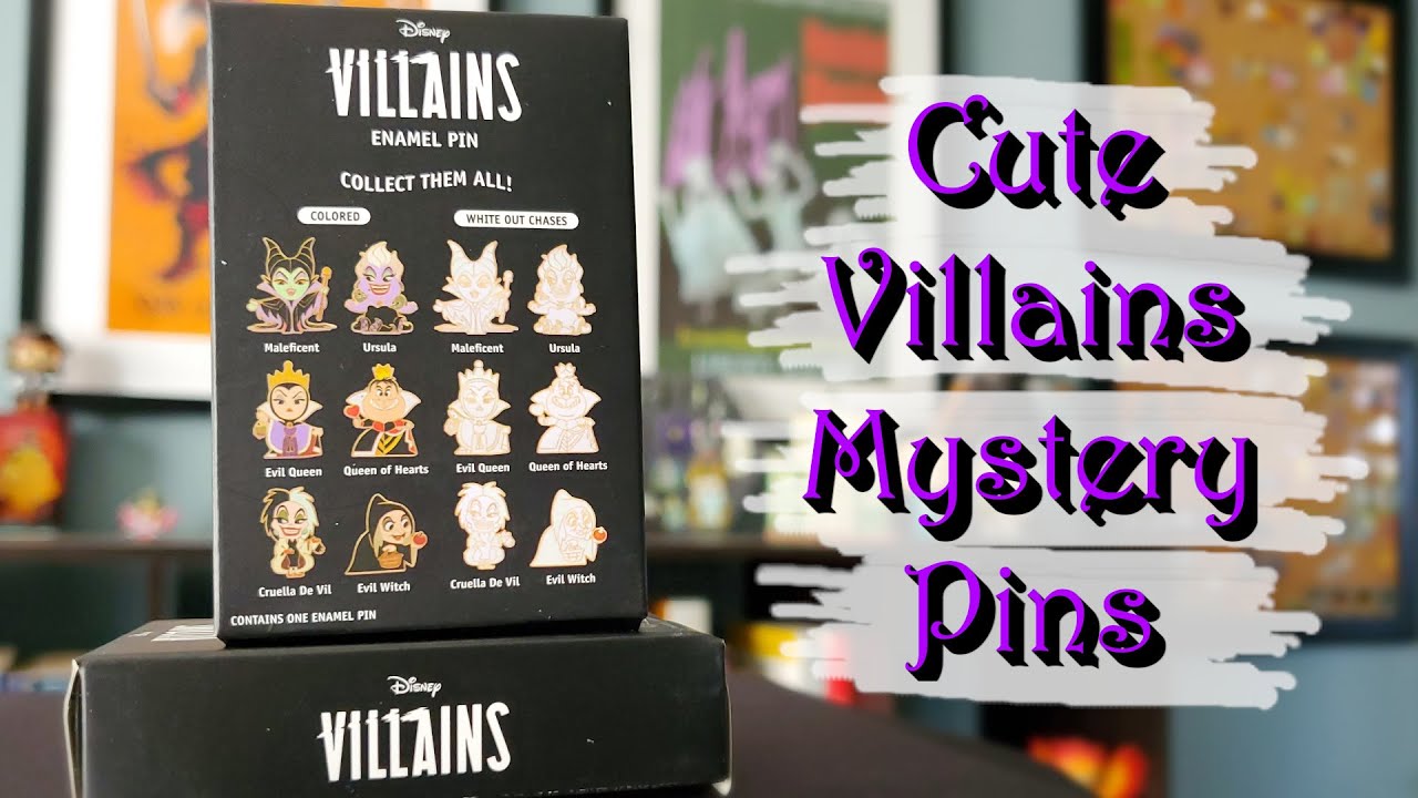 Disney Pin Unboxing | Cute Villains Mystery Pins | Pink a la Mode Exclusive