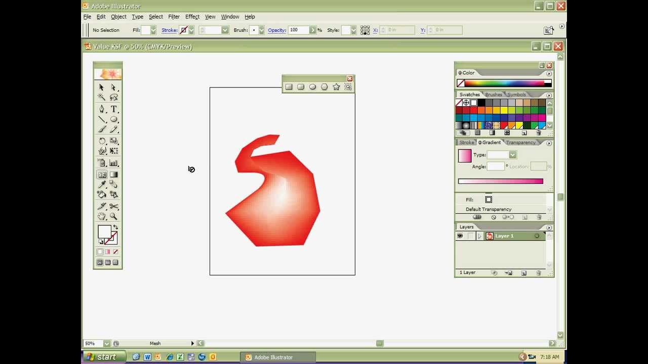 Adobe Illustrator 10: VALUE: GRADIENT, BLEND, & MESH TOOL