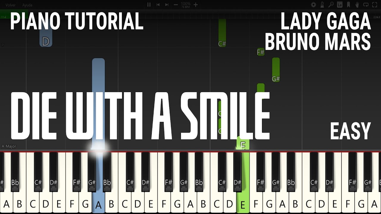 Lady Gaga & Bruno Mars – Die With A Smile | EASY Piano Tutorial