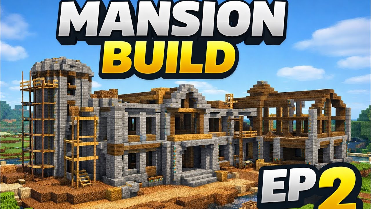 Minecraft Mansion Build Continues | Part 2
