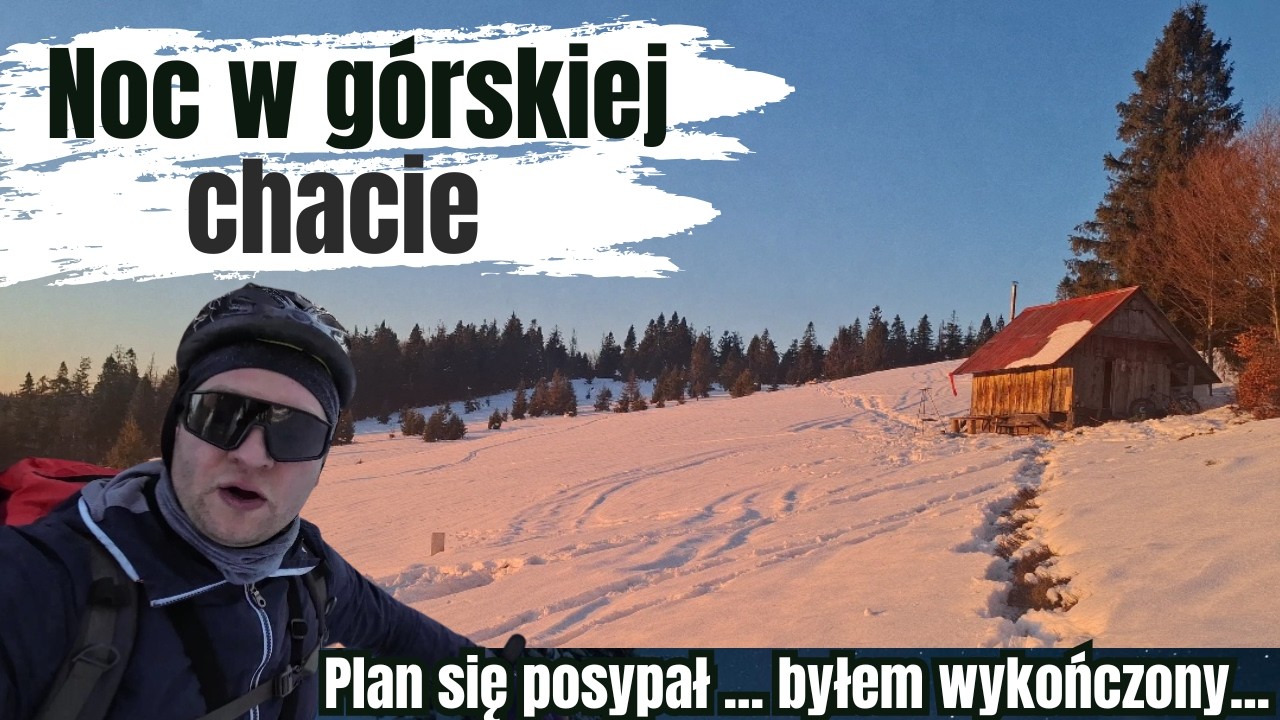 Czy było warto pchać rower przez głęboki śnieg? Noc w chacie pod Muńcołem, stary piec i szakszuka.