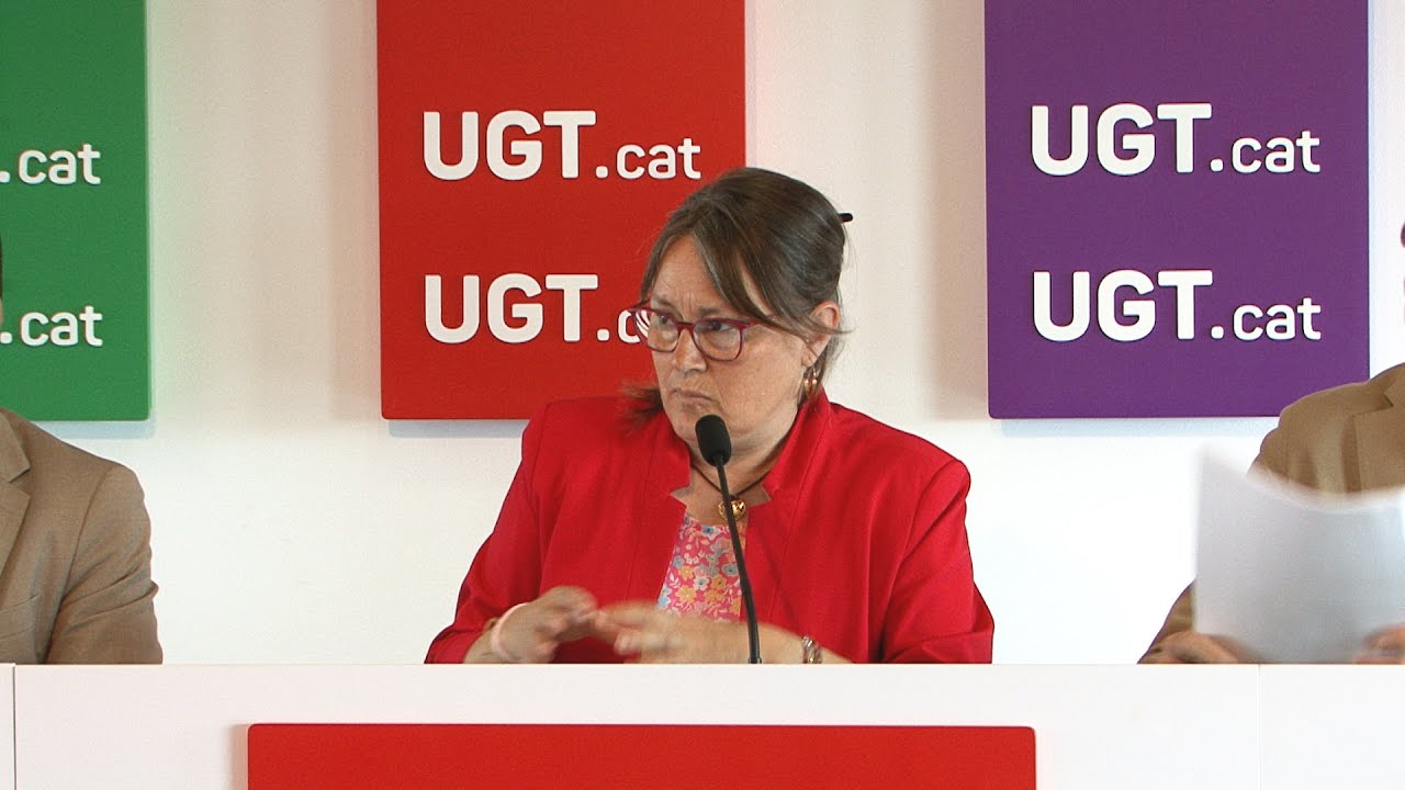 La UGT de Catalunya presenta l'informe de posicionament davant l'OPA del BBVA sobre el Banc Sabadell