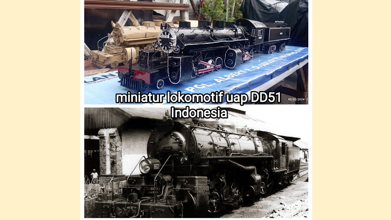 REVIEW lokomotif uap DD51 Indonesia (si GAJAH BESI JAWA)