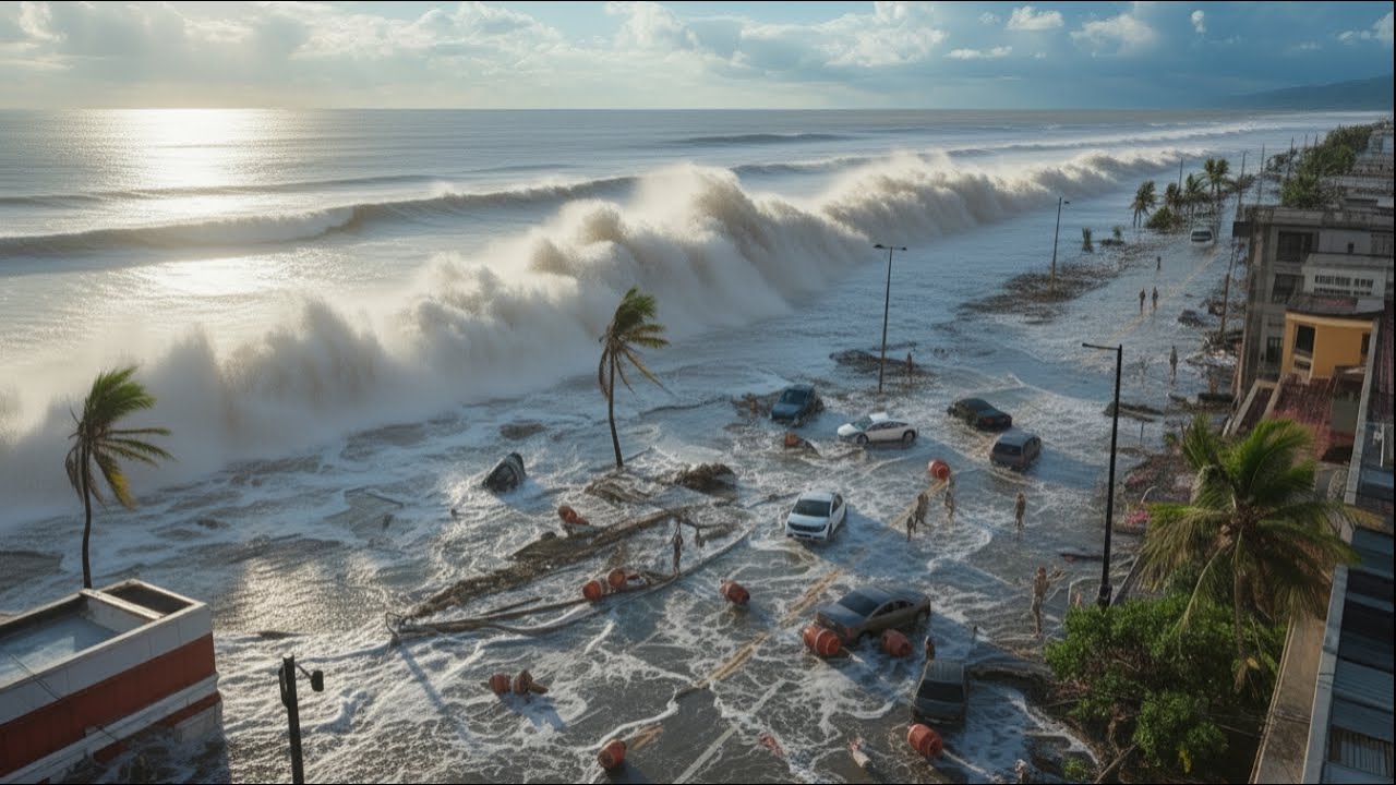 🌊Veracruz Underwater! Massive Storm Waves and River Overflow Destroy Mexico