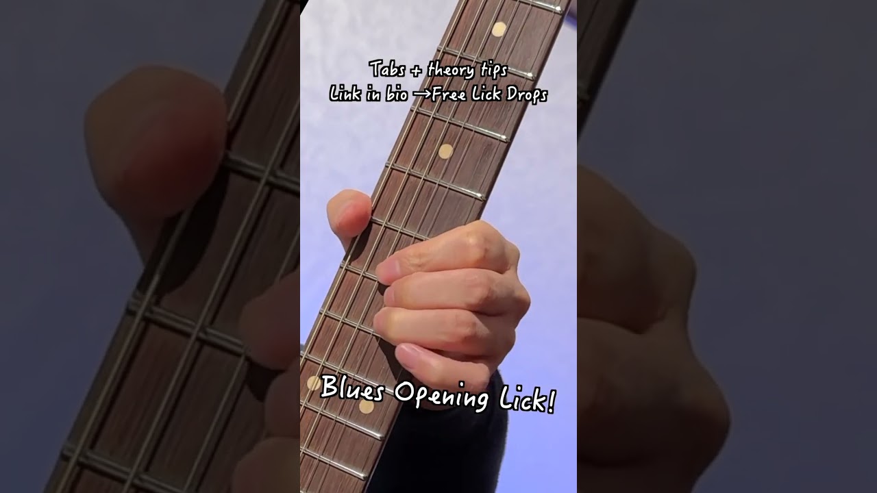 Blues Opening Lick | FREE TAB + Theory Tips &rarr; Link in bio &rarr; Free Lick Drop #blueslicks