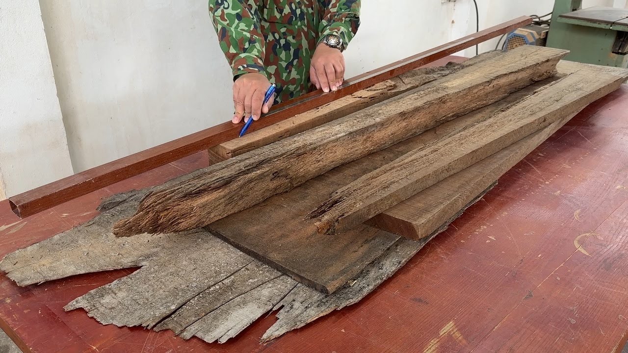 The Amazing Woodworking Art Of A Genius Boy - Build A Table With Artistic Curves