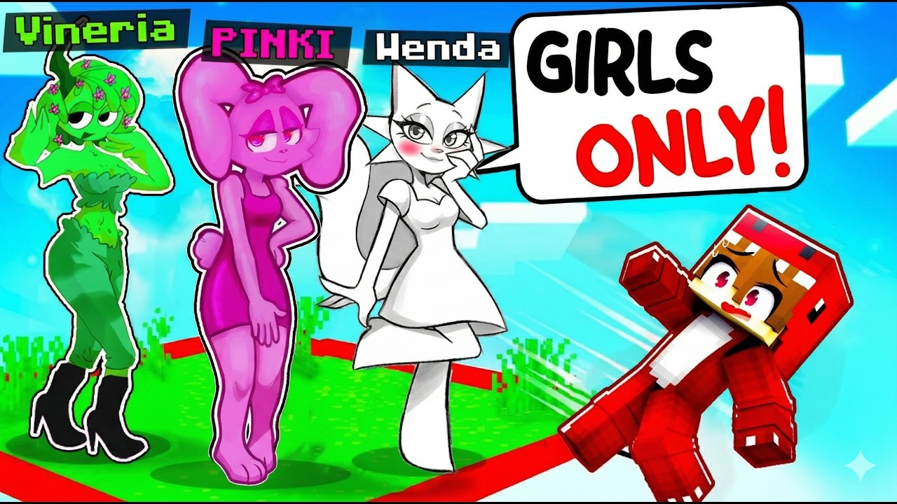 TRAPPED on ONE LUCKY CHUNK with SPRUNKI GIRLS!