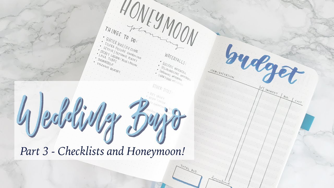 Wedding Bullet Journal Update | Honeymoon Planning and Giant Checklists