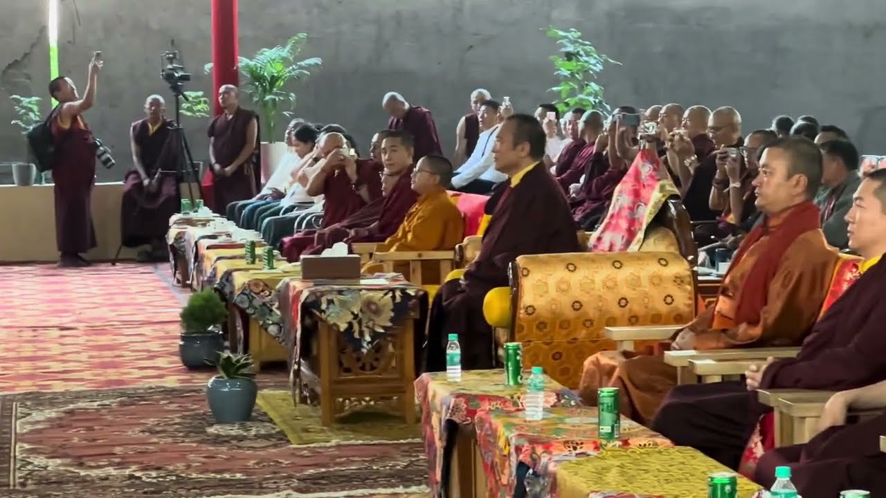 Celebrating “Year of Compassion” at Bokar Shedra, in the presence of Tai Situ Rinpoche and other 