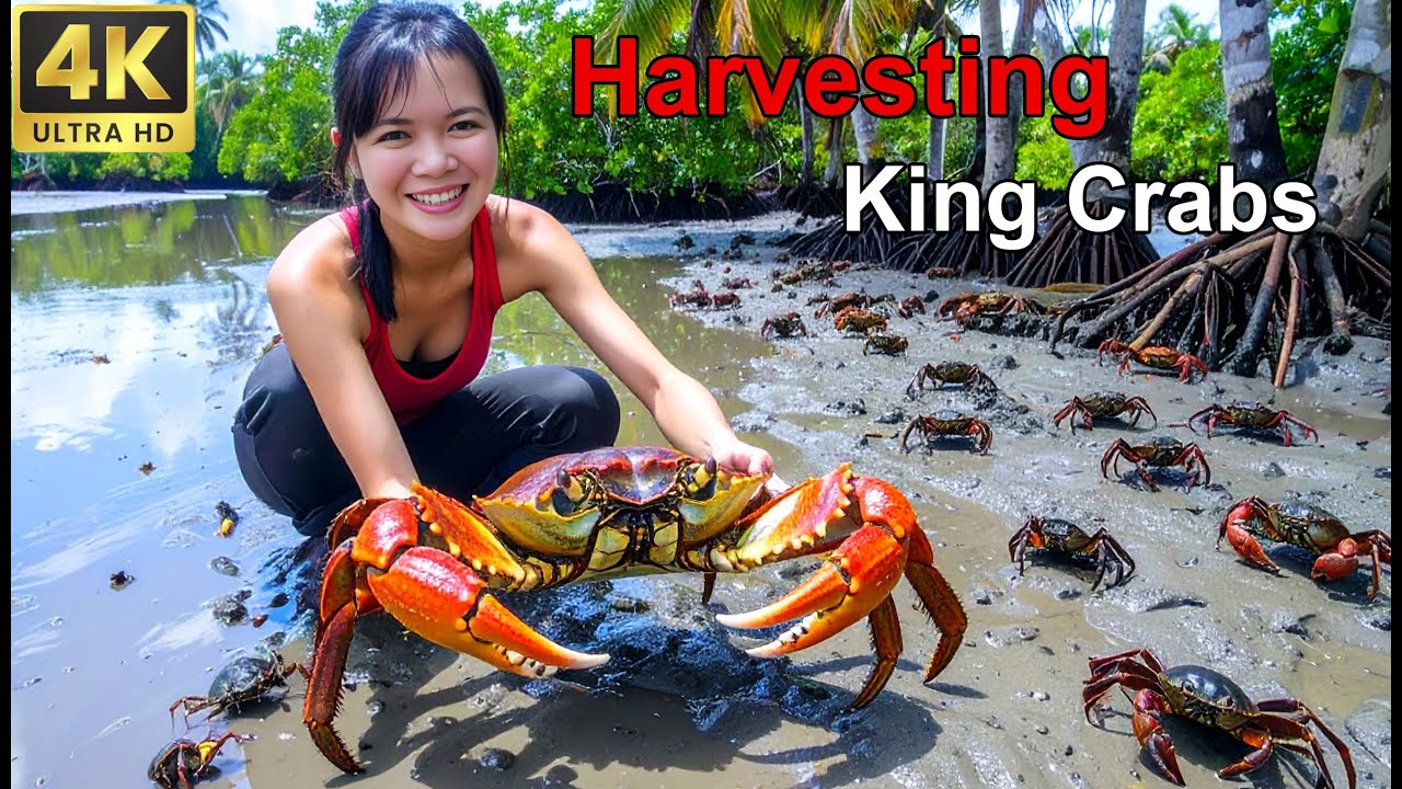 Harvesting Crabs to Sell at Market & Suddenly Found a Massive Softshell Turtle – Amazing Farm Life!