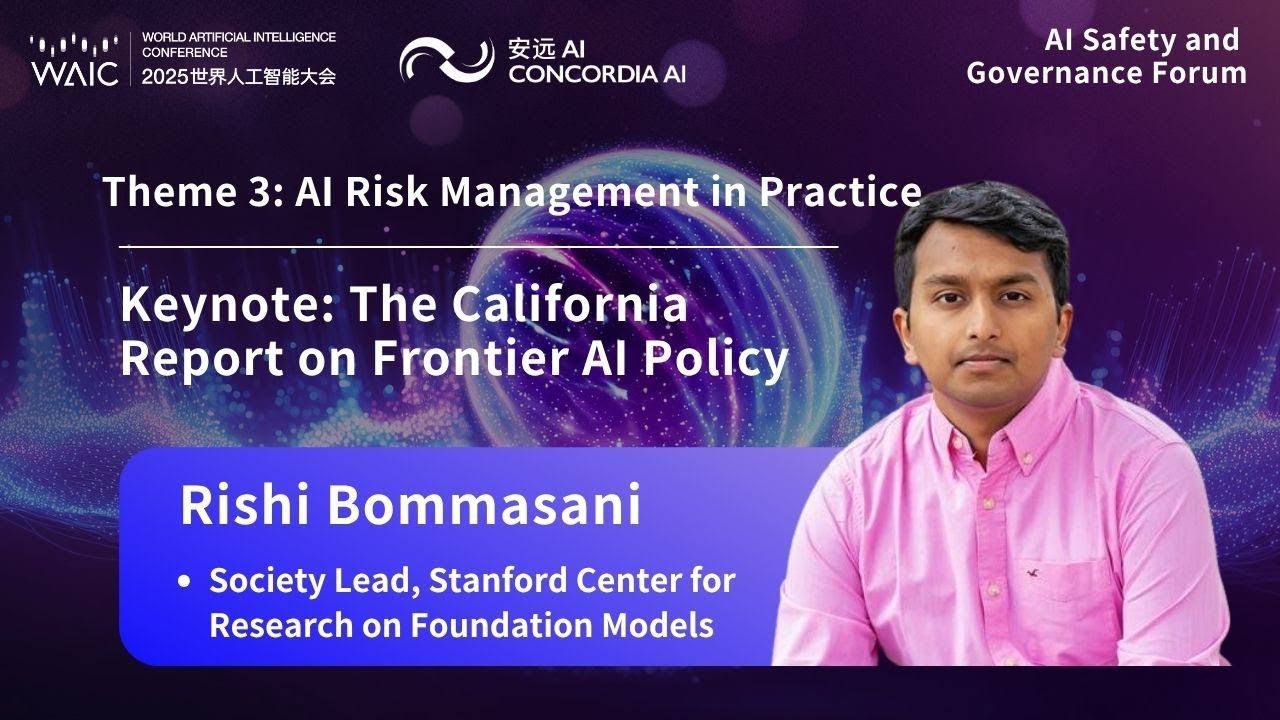 Rishi Bommasani: The California Report on Frontier AI Policy