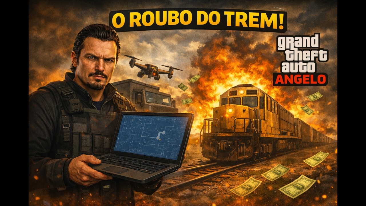 Missões de Alto Risco: Trabyte, Roubo do Trem🚂 e Combate com Drones🛸! GTA ONLINE PS4!
