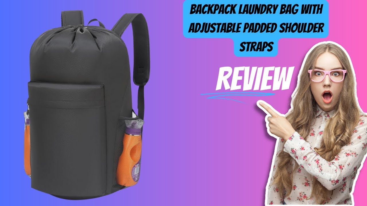 Backpack Laundry Bag for Laundromat, College, Travel, Apartment #amazonfinds