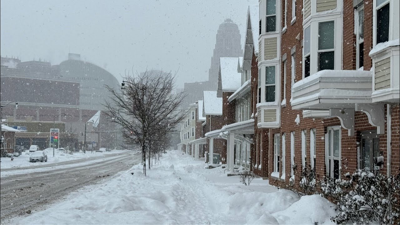 🔴  Buffalo LIVE - Winter Storm Lake Effect Snow Buffalo NY New York January 15 2024 Snowfall