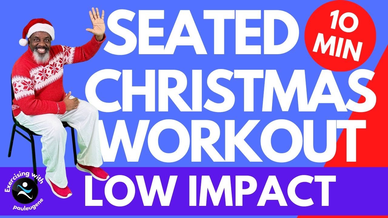 10-минутная тренировка на стуле Jingle Bells в положении сидя на Рождество | Низкая ударная нагру...