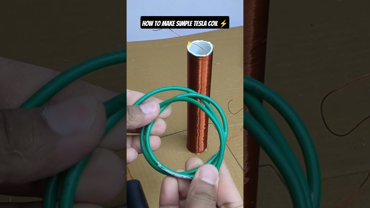how to make simple Tesla coil ⚡ #diy #teslacoil