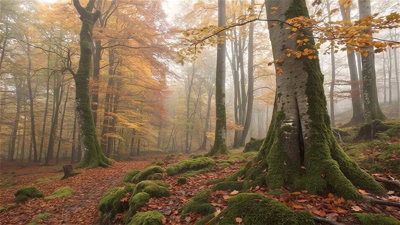 🍁 S’endormir en 5 Min Pluie Douce dans une Forêt d’Automne