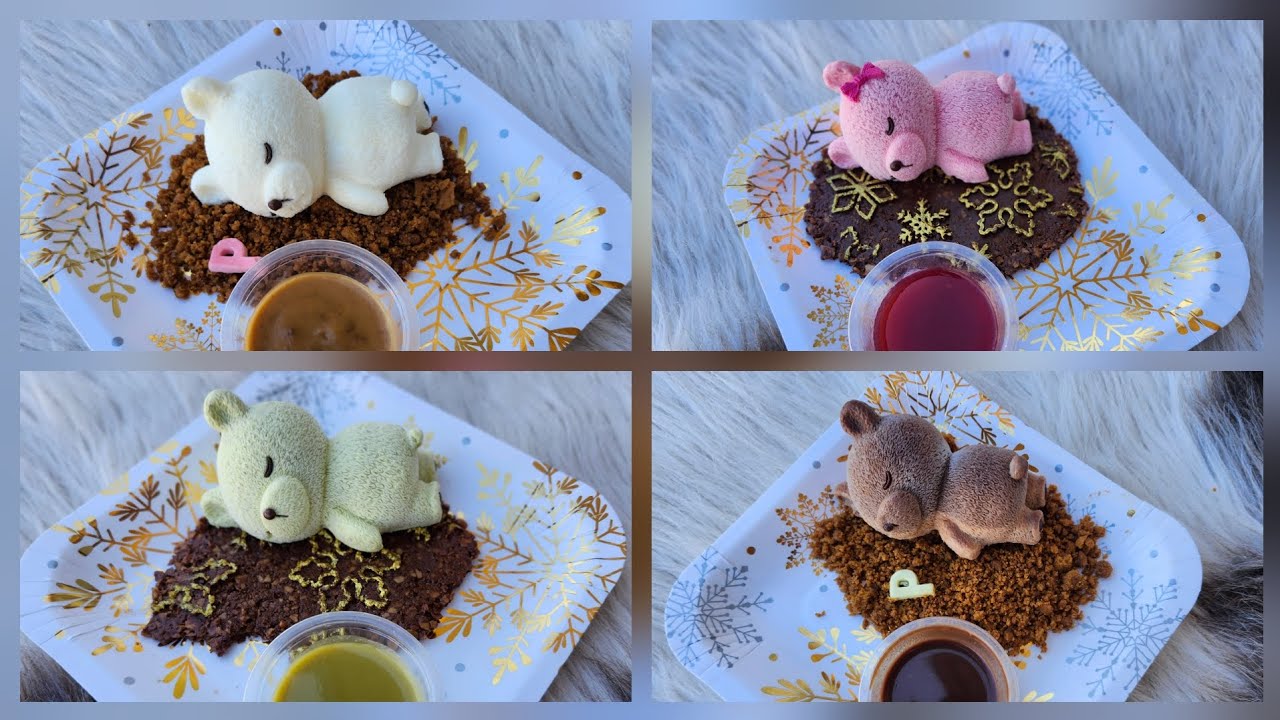 #ايكسبلور الدبدوب النائم بموس الشكولا بعدة اذواق /صوص الشكولا/ فكرة مشروع oursons en dessert