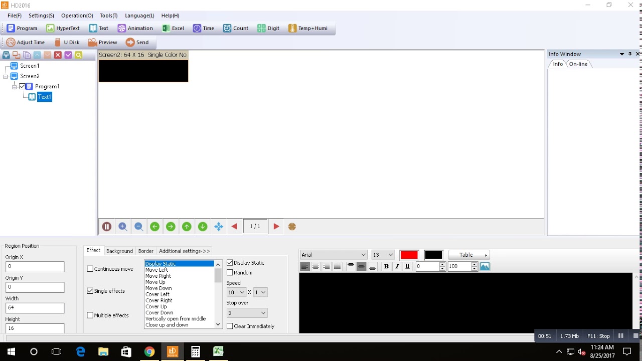 How to create new program in HD 2016 LED Software