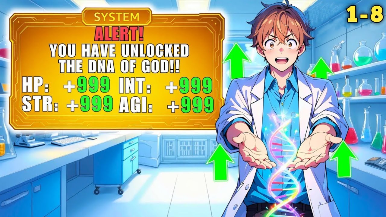 [1-8] When a Genius Accidentally Receives a GOD’S DNA Injection | Hindi Manhwa Recap