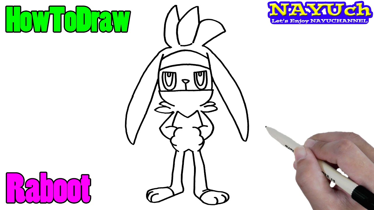 How to draw Pokemon | Raboot | easy drawing step by step