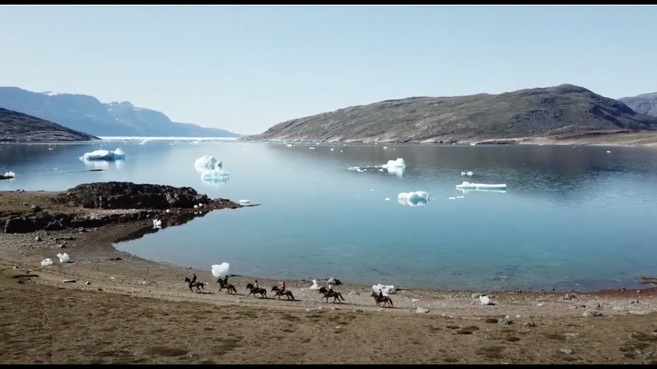 Epic Footage in GREENLAND - Icelandic Horses Beach Ride (DJI Drone & GoPro HD)