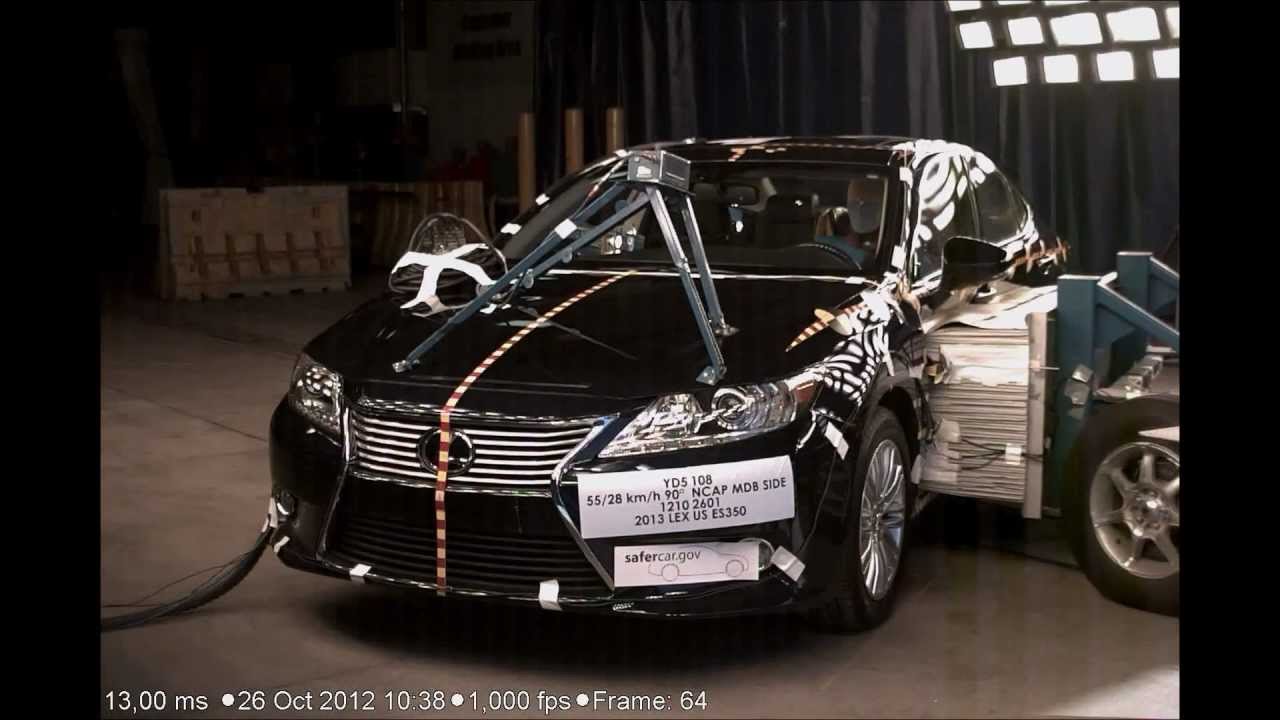 Lexus ES 350 | 2013 | Side Crash Test | NHTSA | CrashNet1