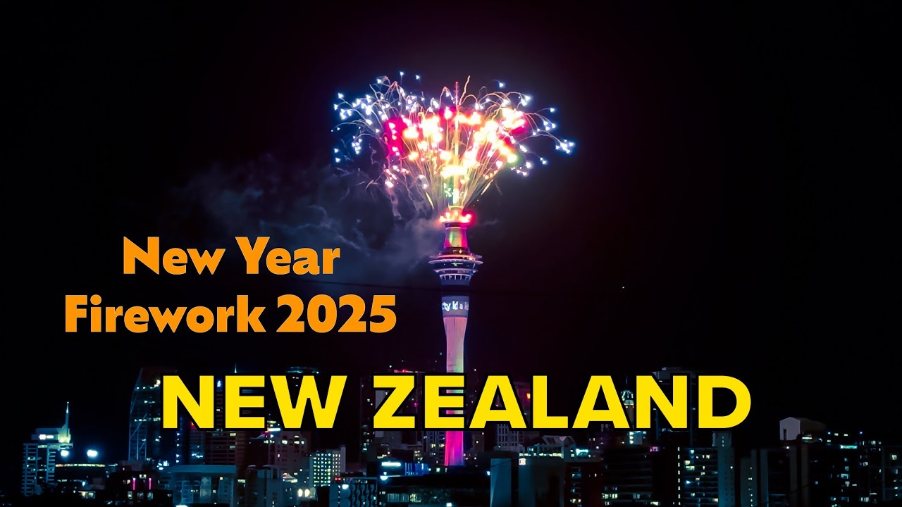 New Year Firework in Auckland | Sky Tower | New Zealand 2025