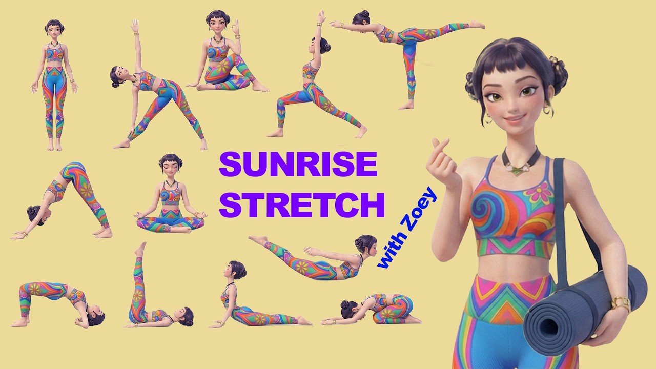 Sunrise Stretch with Zoey  | KPop Demon Hunters | Morning Kids Yoga I Huntrix I Hunters