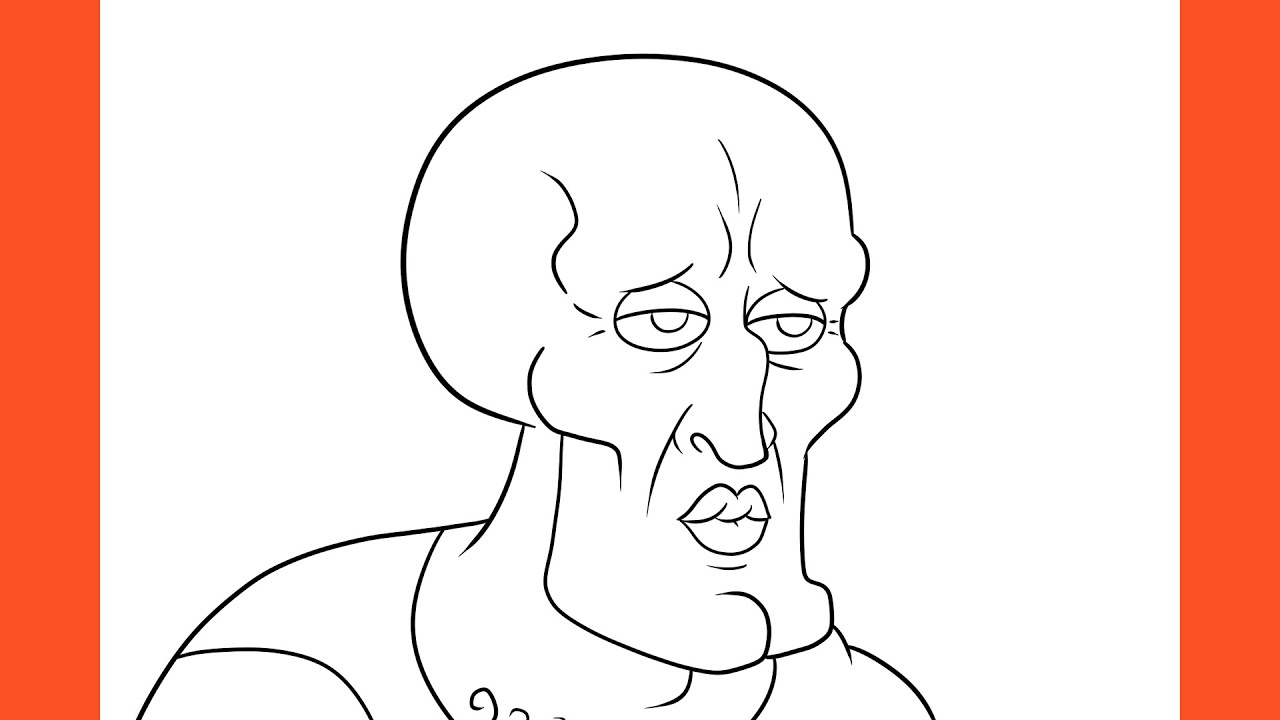 How To Draw Handsome Squidward (Spongebob)