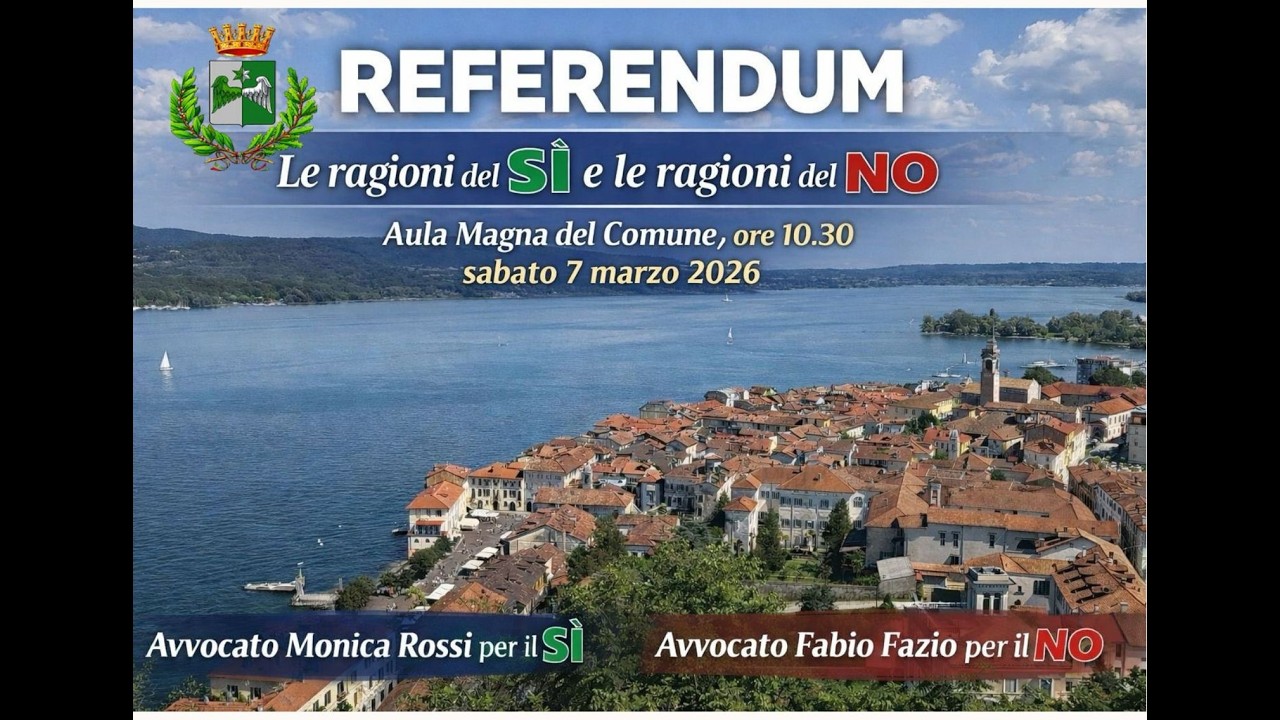 Referendum: Le ragioni del SI e le ragioni del NO, un incontro pubblico presso l’Aula Magna.