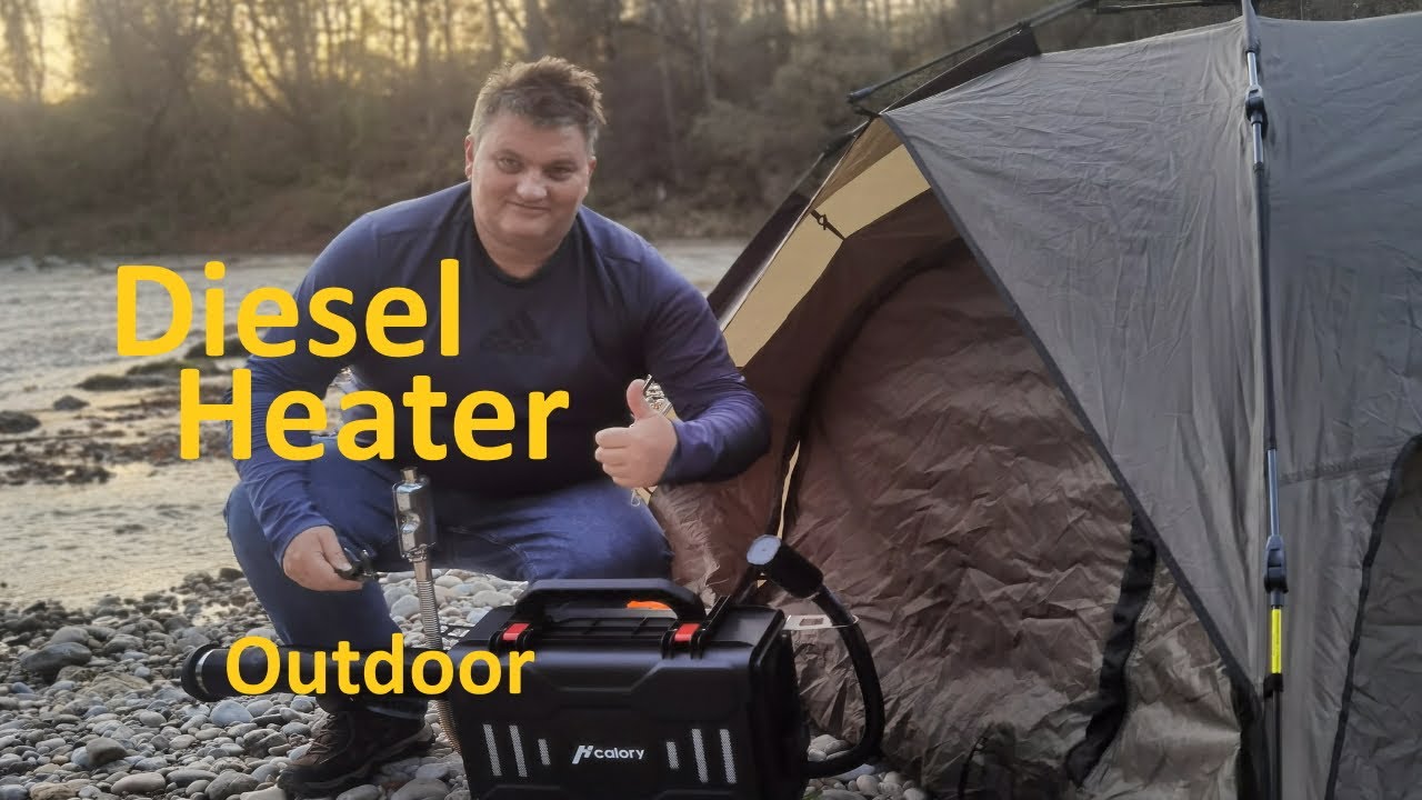 Zeltheizung Outdoor - Aufbau, Inbetriebnahme und erster Test des Hcalory Dieselheaters mit 5-8 KW