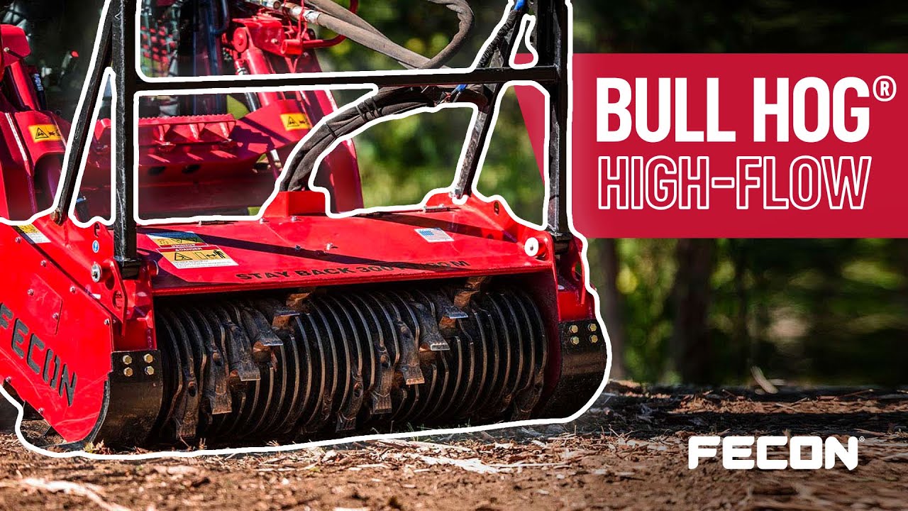 Fecon Bull Hog&reg; High-Flow Drum Mulcher Skid Steer Attachments