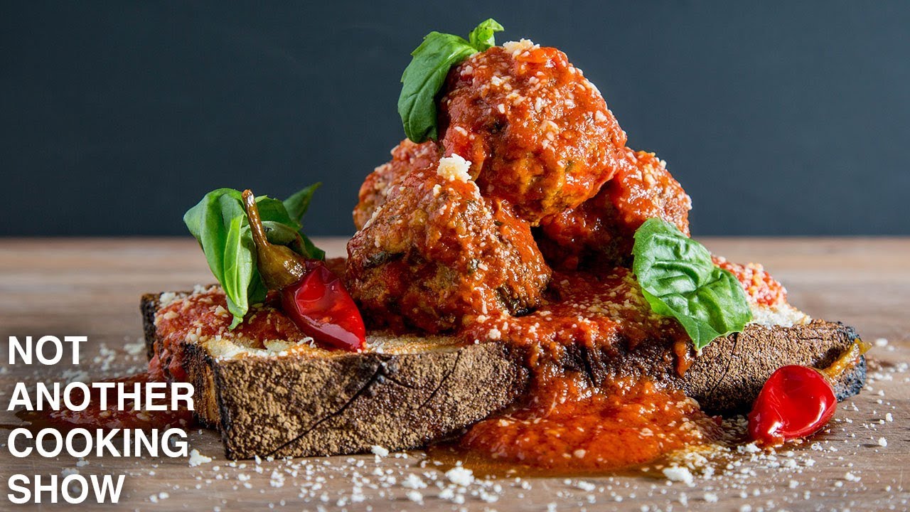 how to make SPICY MEATBALLS in ARRABIATA sauce