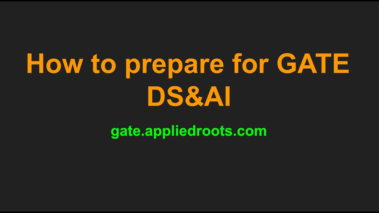 How to prepare for GATE Data Science & AI - 2024